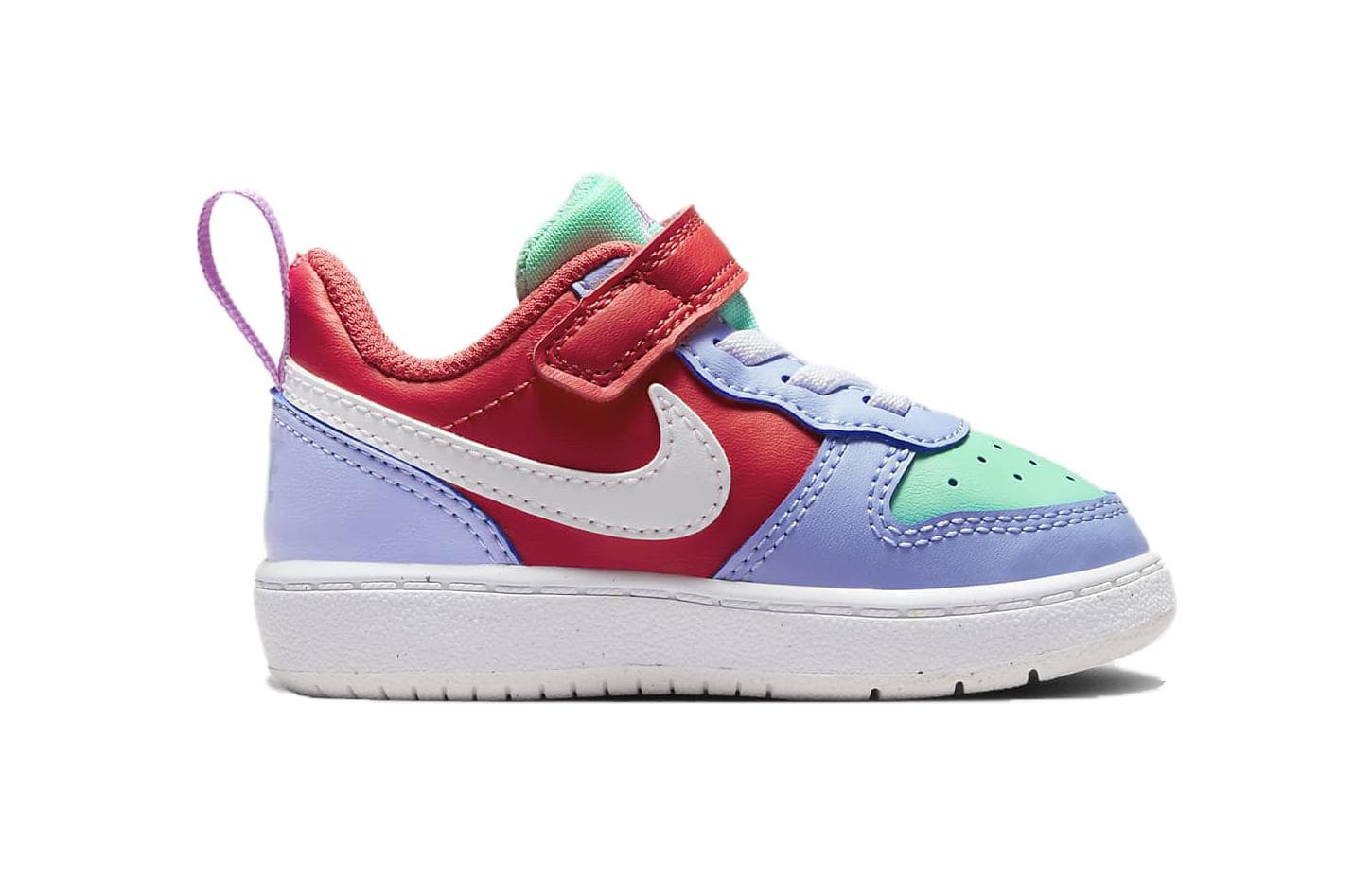 Кроссовки Nike Court Borough Low Recraft Дышащая Низкая Обувь для Малышей Белый Фиолетовый Для Младенцев и Малышей - изображение 2
