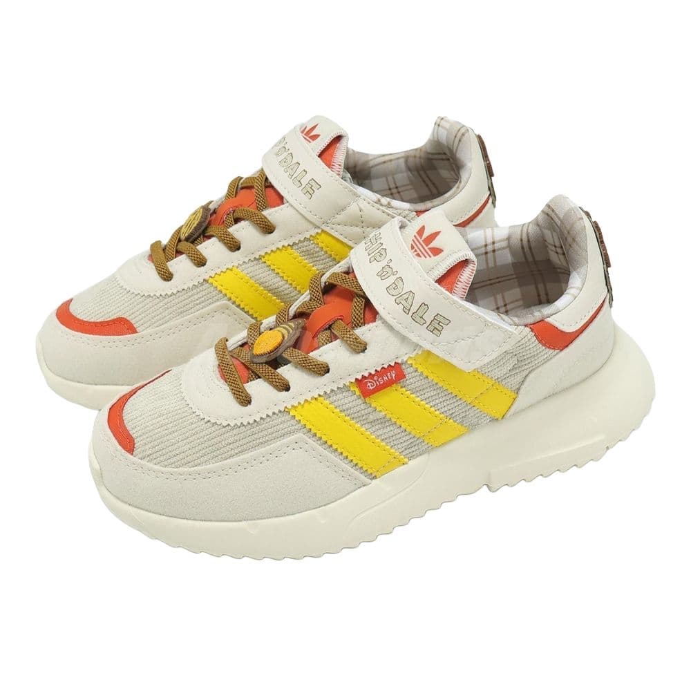 Кроссовки Disney x Adidas Originals Retropy F2 Low Топ Детская повседневная обувь Бежево-желтая - изображение 3