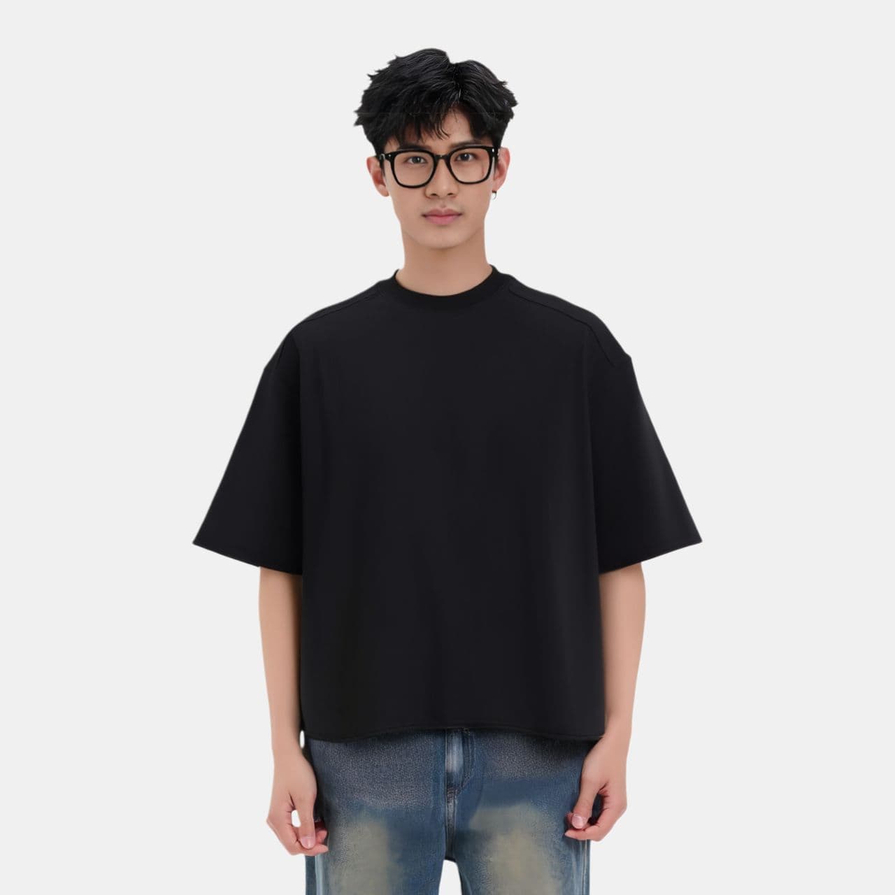 Футболка H&M Черные Мужские T-рубашки - изображение 2