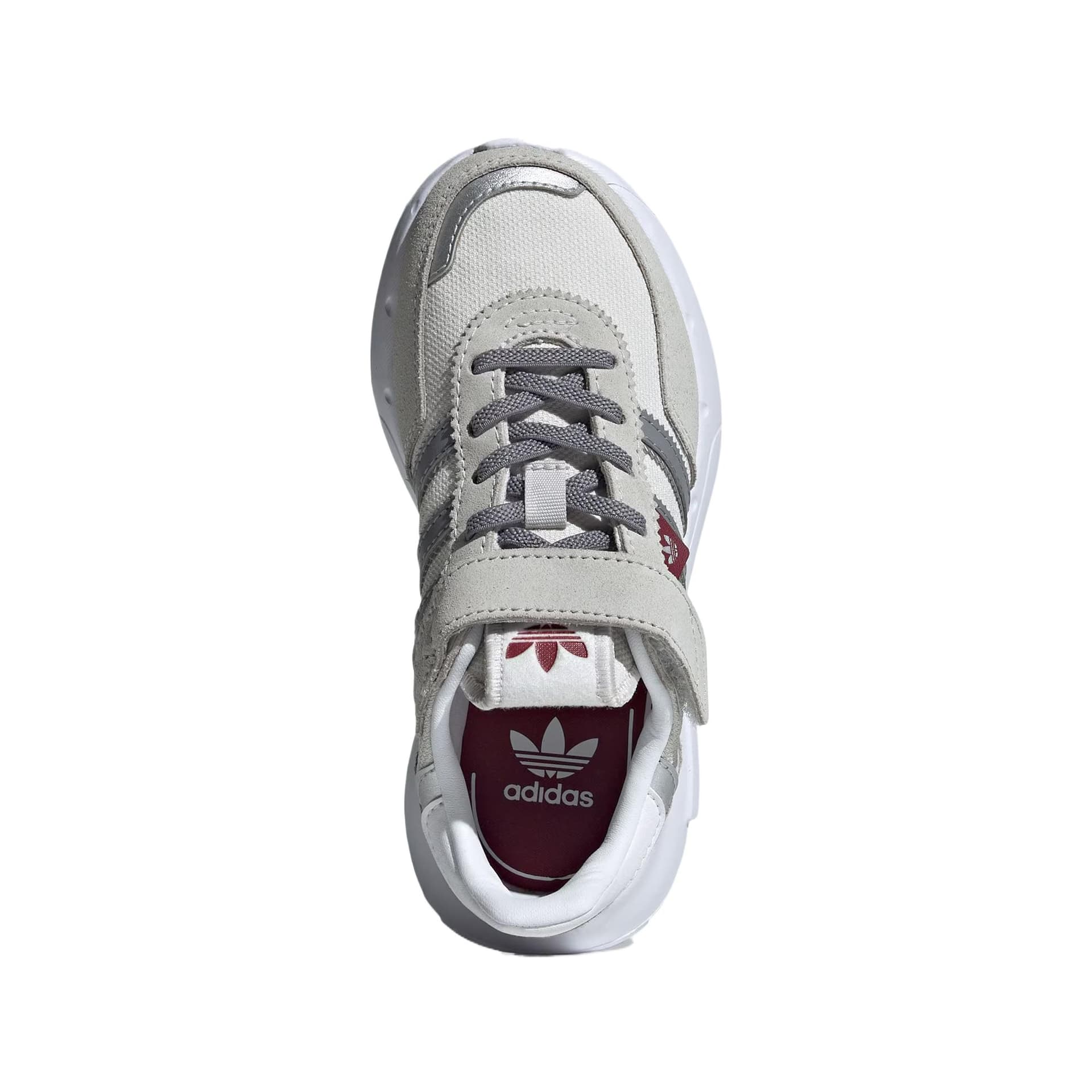 Кроссовки Adidas Retropy F2 Кожа Удобные Устойчивые к истиранию Низкие Детские Лайфстайл Обувь Серый Детский - изображение 5