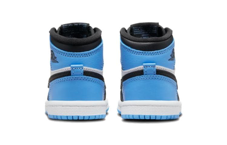 Кроссовки Jordan Air Jordan 1 High 'Университетский синий' Anti KICK Высокие Кроссовки для Малышей Черные Белые и Синие - изображение 5