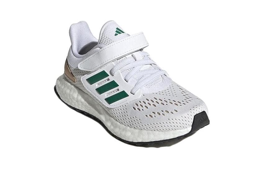 Кроссовки Adidas Pureboost 22 Устойчивые к истиранию Низкие Кроссовки для Беговых Занятий Детские Белые Зеленые - изображение 2