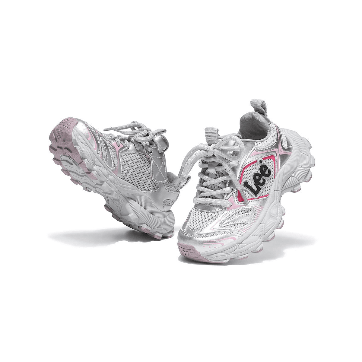 Кроссовки lee Low Топ Kids Lifestyle Shoes Серо-розовый Детский - изображение 6