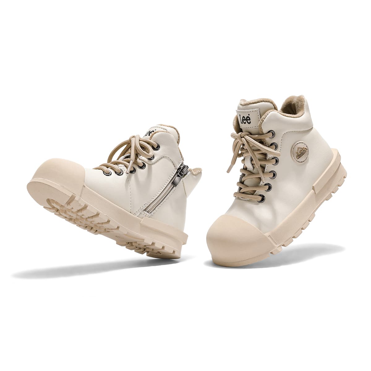 Кроссовки lee Minimalist Style Versatile С флисовой подкладкой Подкладка High Топ Kids Lifestyle Shoes Детский - изображение 4
