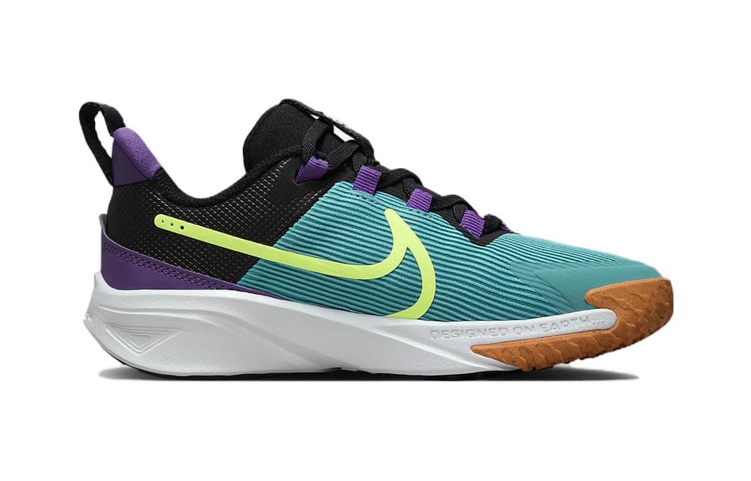 Кроссовки Nike Star Runner 4 SE Устойчивые к истиранию Низкие Кроссовки для Беговых Занятий Детские Синие-Фиолетовые - изображение 2