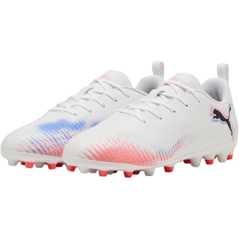 Бутсы PUMA FUTURE 8 Противоскользящие Низкие Футбольные Бутсы Белый Оранжевый Красный Черный Детские - изображение 3