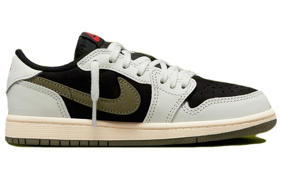 Кроссовки для баскетбола Travis Scott x Jordan Air Jordan 1 Low OG "Olive" PS - изображение 5