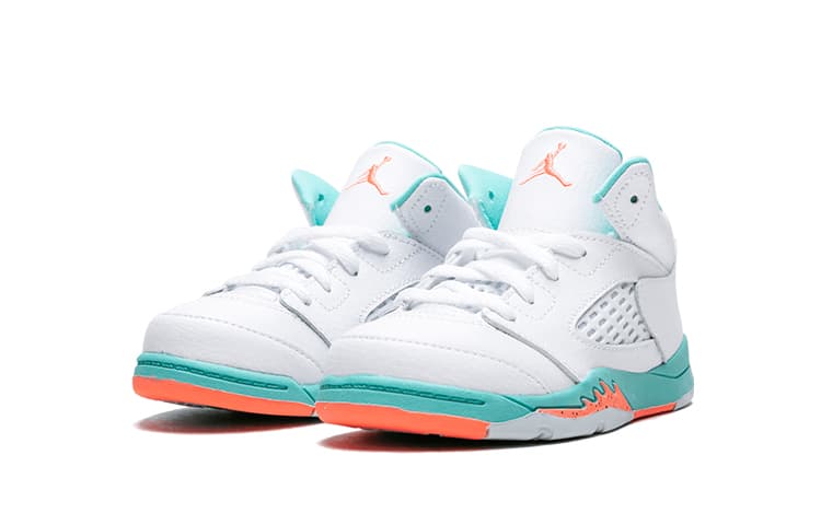 Кроссовки TD Air Jordan 5 Retro Light Aqua - изображение 4