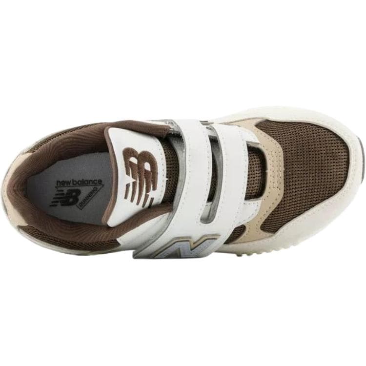 Кроссовки New Balance NB 530 Детская повседневная обувь Низкий топ Белый Коричневый Светлый хаки Kids - изображение 3
