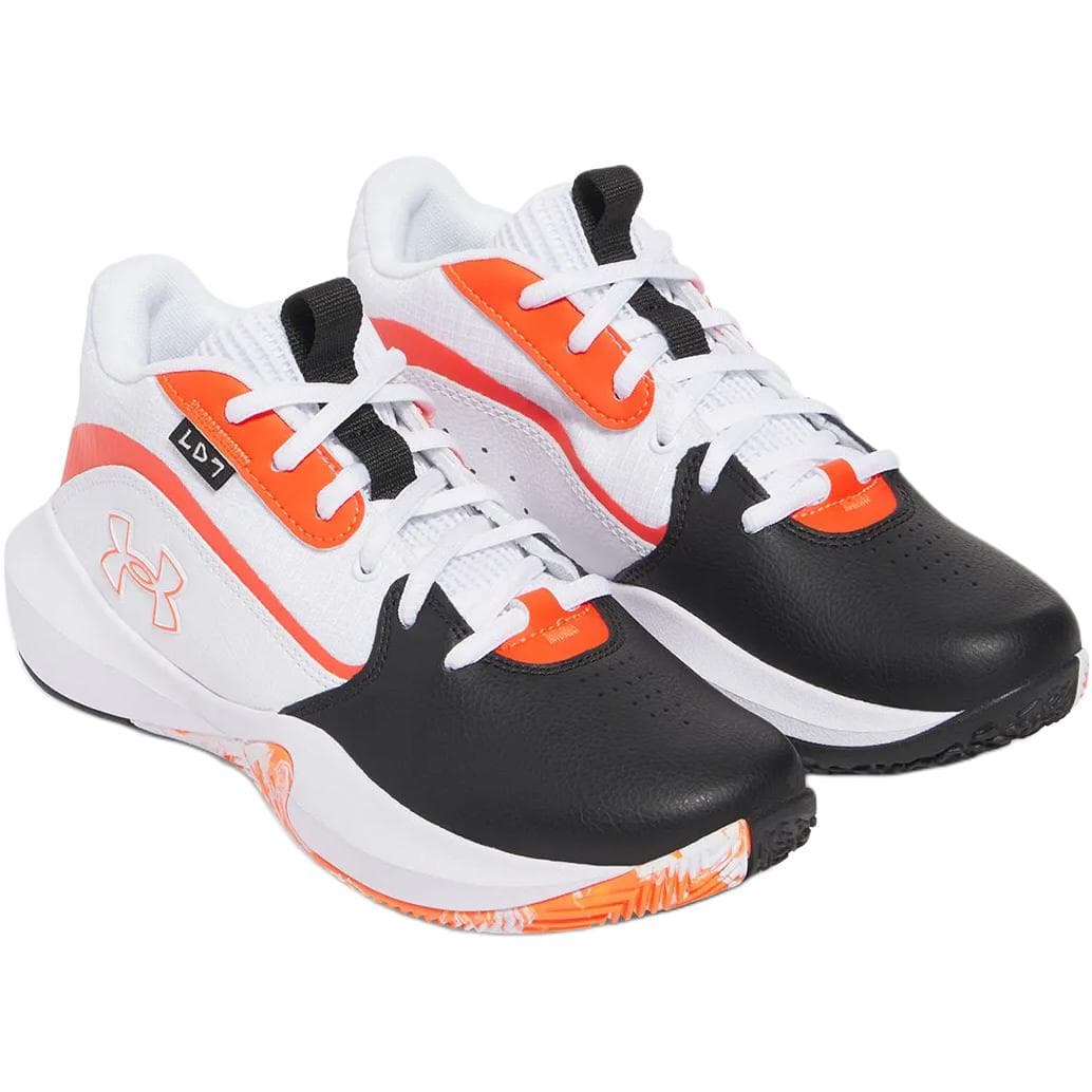 Кроссовки для баскетбола Under Armour Lockdown 7 MID Баскетбольные кроссовки для детей белые - изображение 2