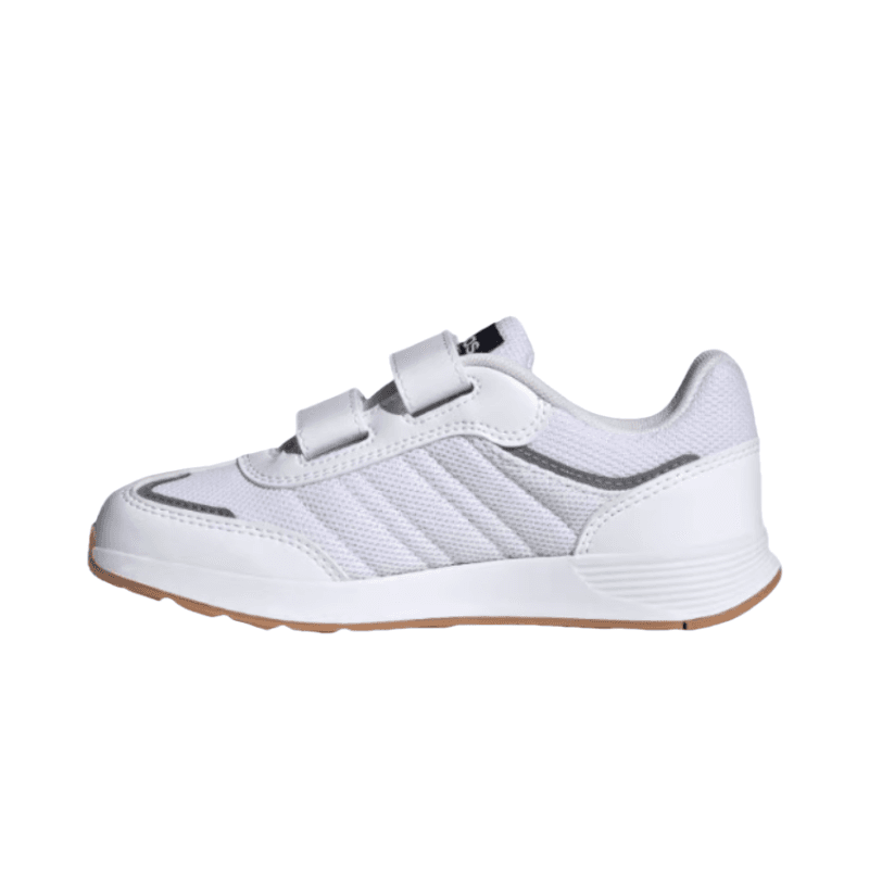 Кроссовки Adidas TENSAUR Устойчивая к истиранию Низкая Детская Скейтбординг Обувь Белый Черный Серый Малыш - изображение 3