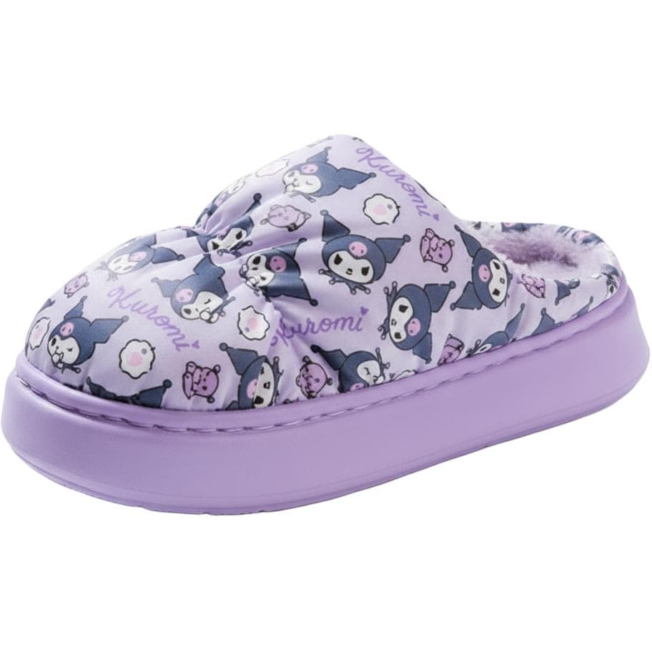 Sanrio Домашние тапочки для родителей и детей с флисовой подкладкой, противоскользящие, ЭВА, осень-зима - изображение 1