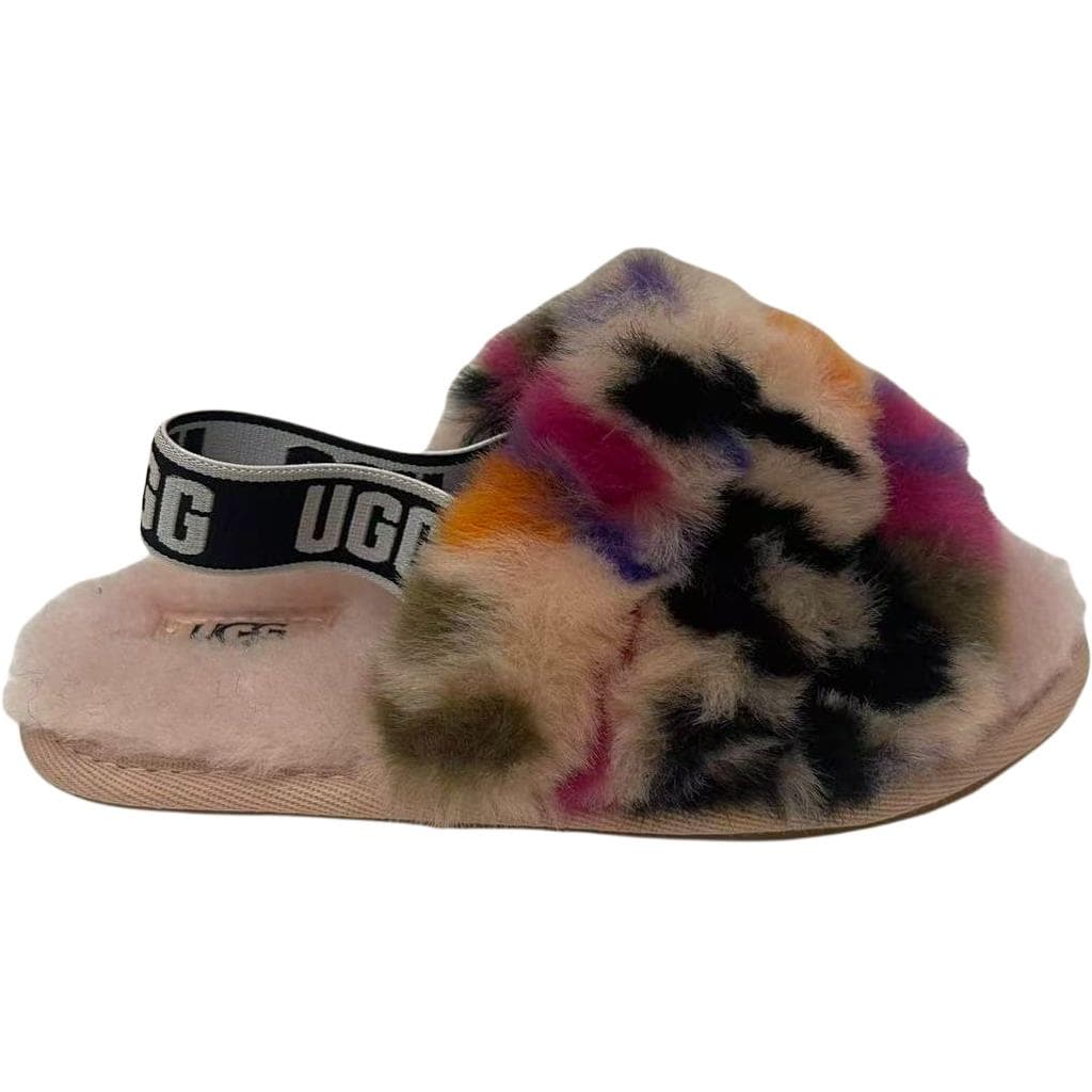 Детские Aged 3 7 Лет UGG FLUFF YEAH Детские уличные тапочки Розовый - изображение 2
