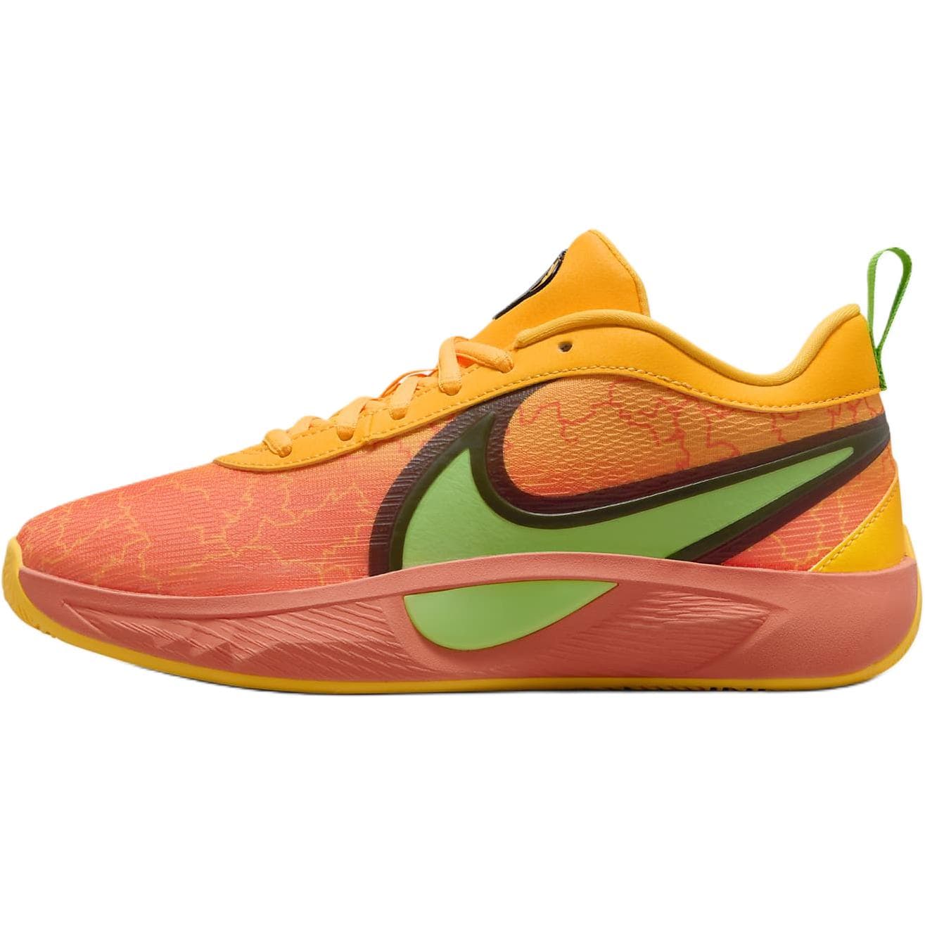 Кроссовки для баскетбола Nike Giannis Freak 6 противоскользящие низкие детские баскетбольные кроссовки оранжево-желтого цвета - изображение 1
