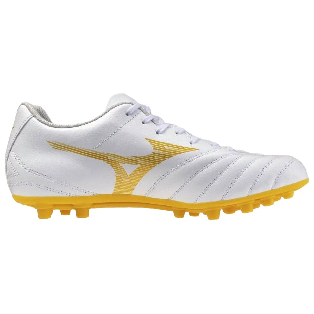 Кроссовки для футбола Mizuno MONARCIDA NEO 3 AG Искусственная трава Футбольные бутсы Унисекс Белый Золото - изображение 2