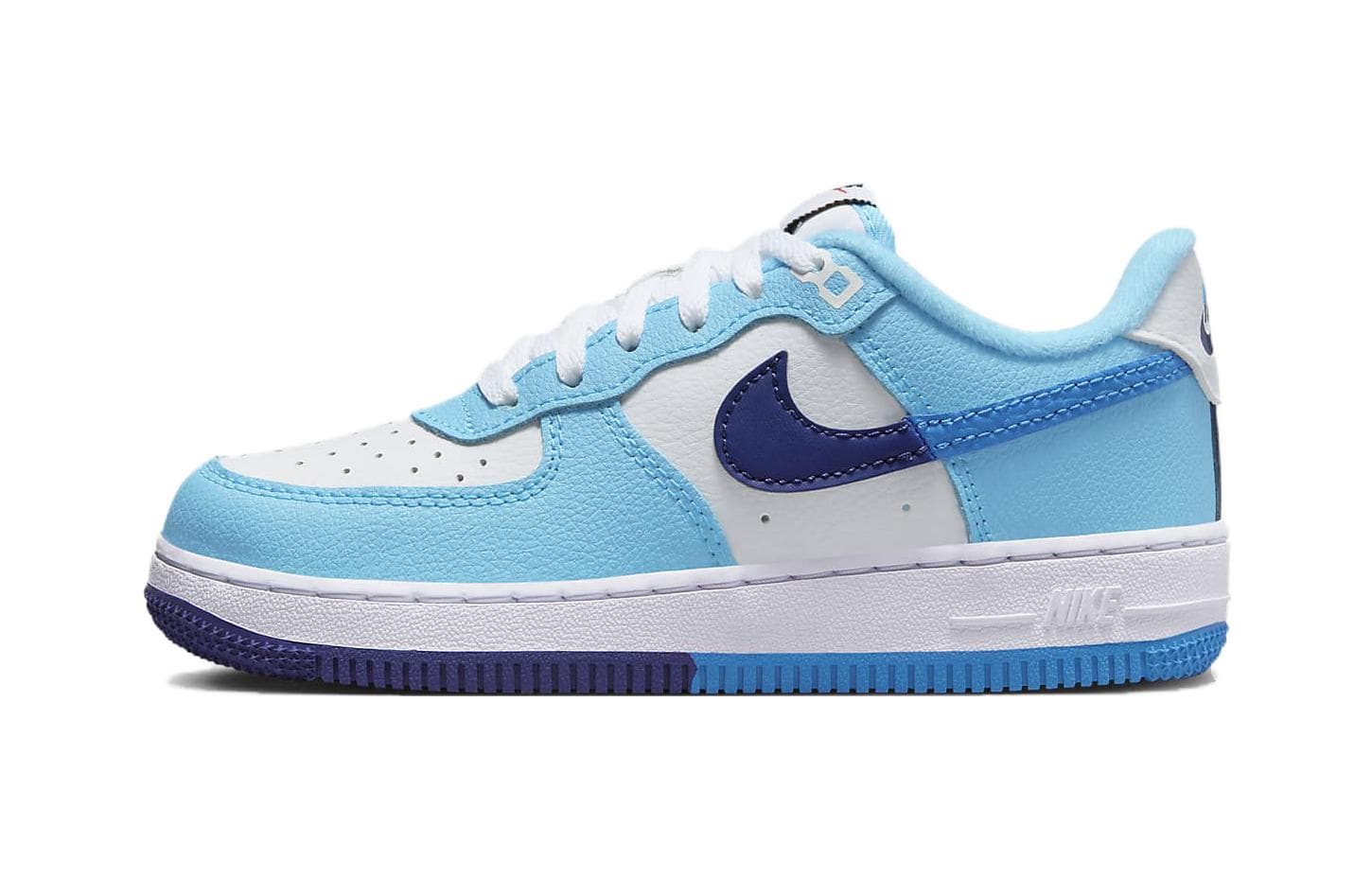 Кроссовки Nike Air FORCE 1 LV8 Дышащие Низкие Кеды Детская Обувь для Скейтбординга Синие Белые Малыш - изображение 1
