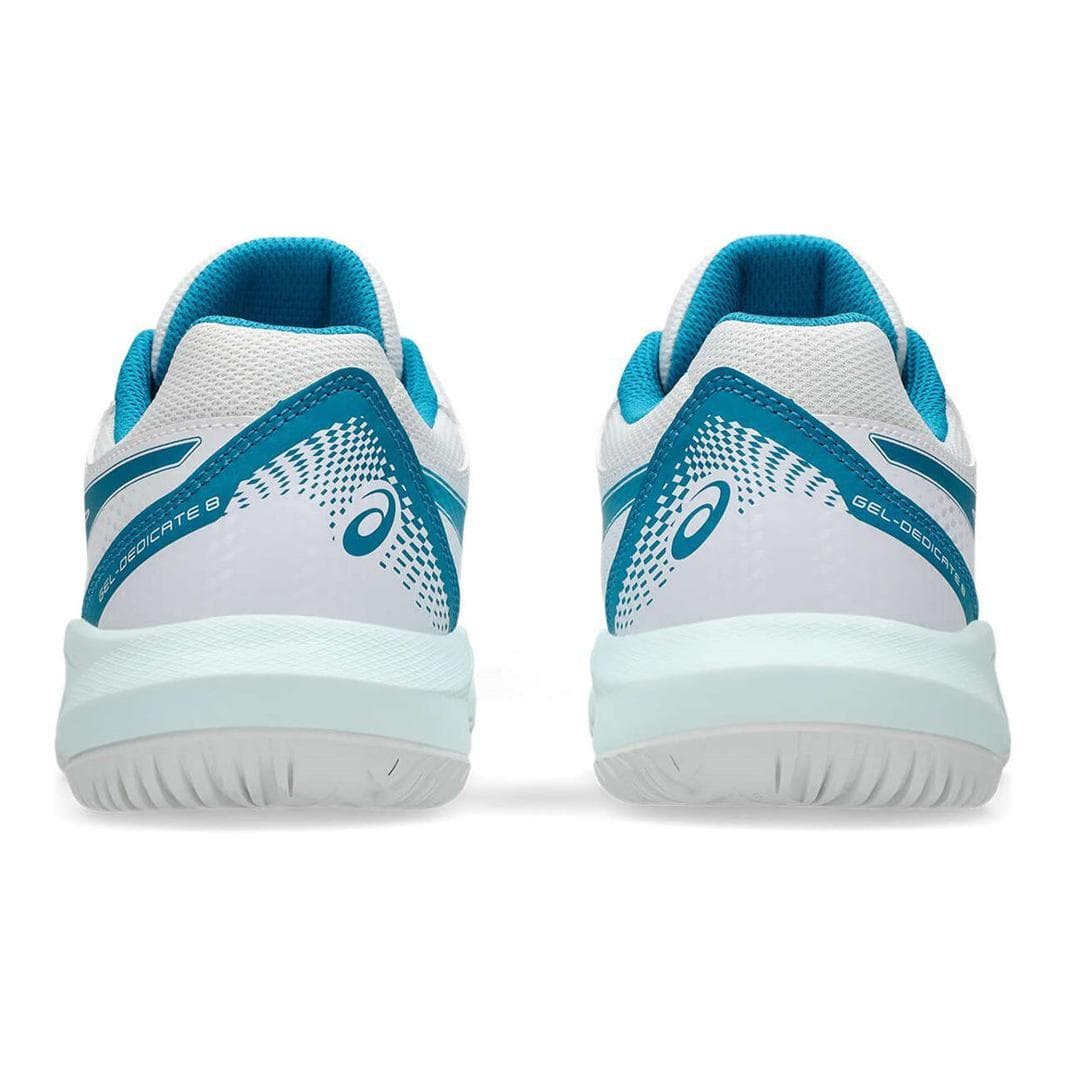 Asics Gel Dedicate 8 Удобные и Амортизирующие Легкие Износостойкие Низкие Кроссовки для Тренировок Белые и Синие Детские - изображение 5