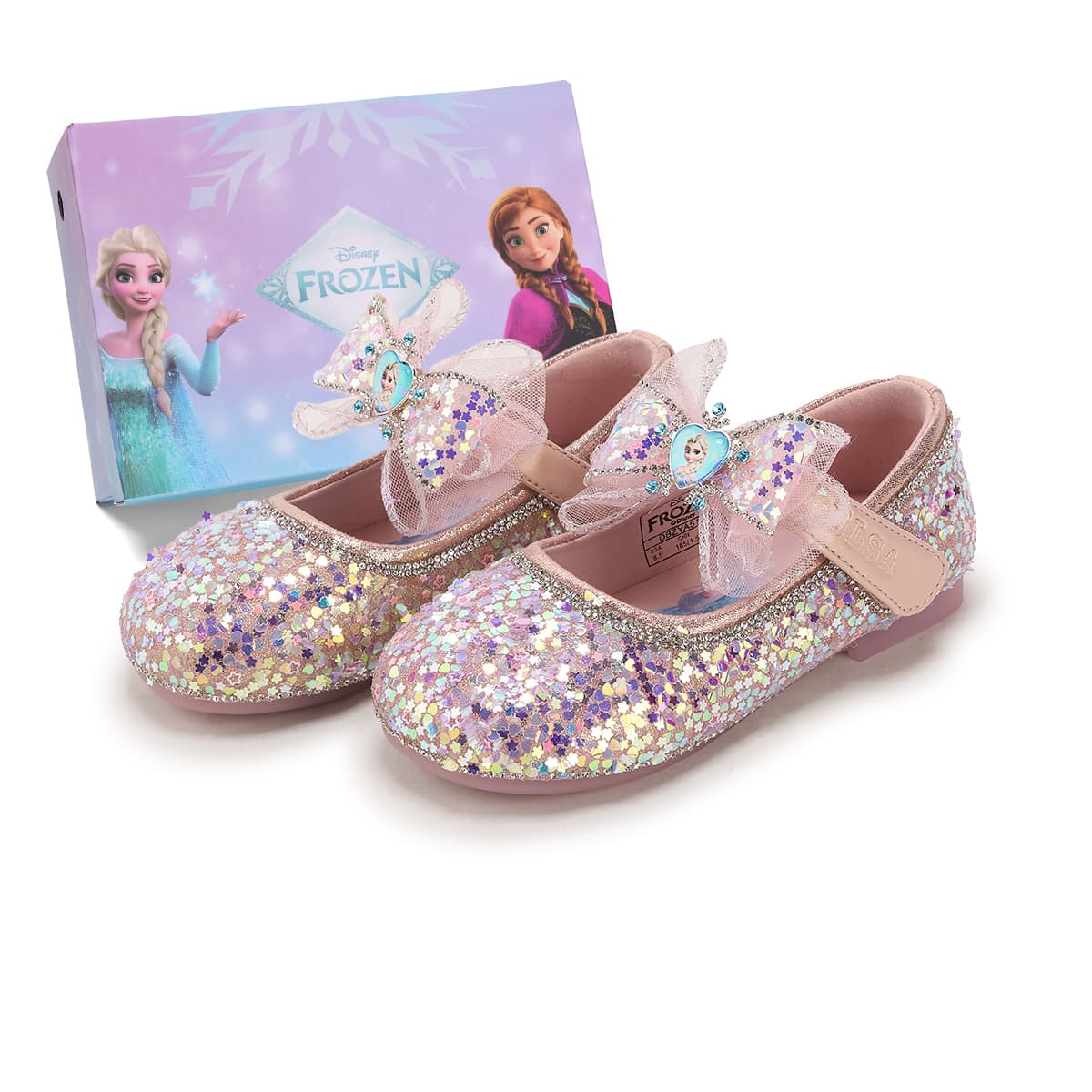 DISNEY FROZEN SERIES Антискользящий Анти-удар Амортизация Износостойкий Лоу-топы Детская кожаная обувь Детский - изображение 1
