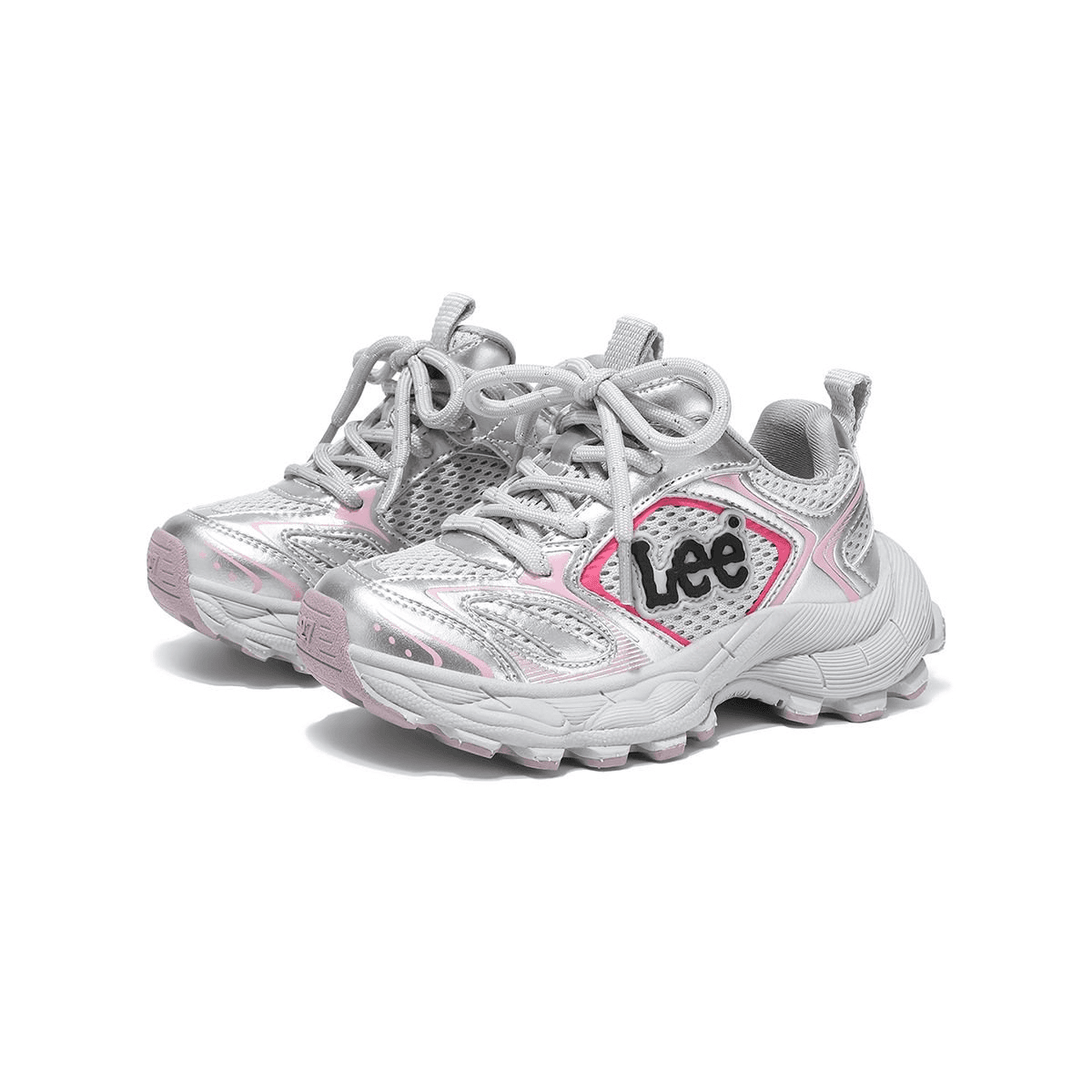 Кроссовки lee Low Топ Kids Lifestyle Shoes Серо-розовый Детский - изображение 2