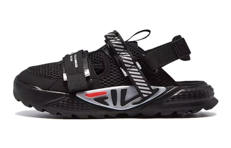 Сандалии FILA KIDS Танк Слип-резистентная амортизация Дышащие Слип-резистентные амортизирующие Дышащие Детские сандалии Черные - изображение 1