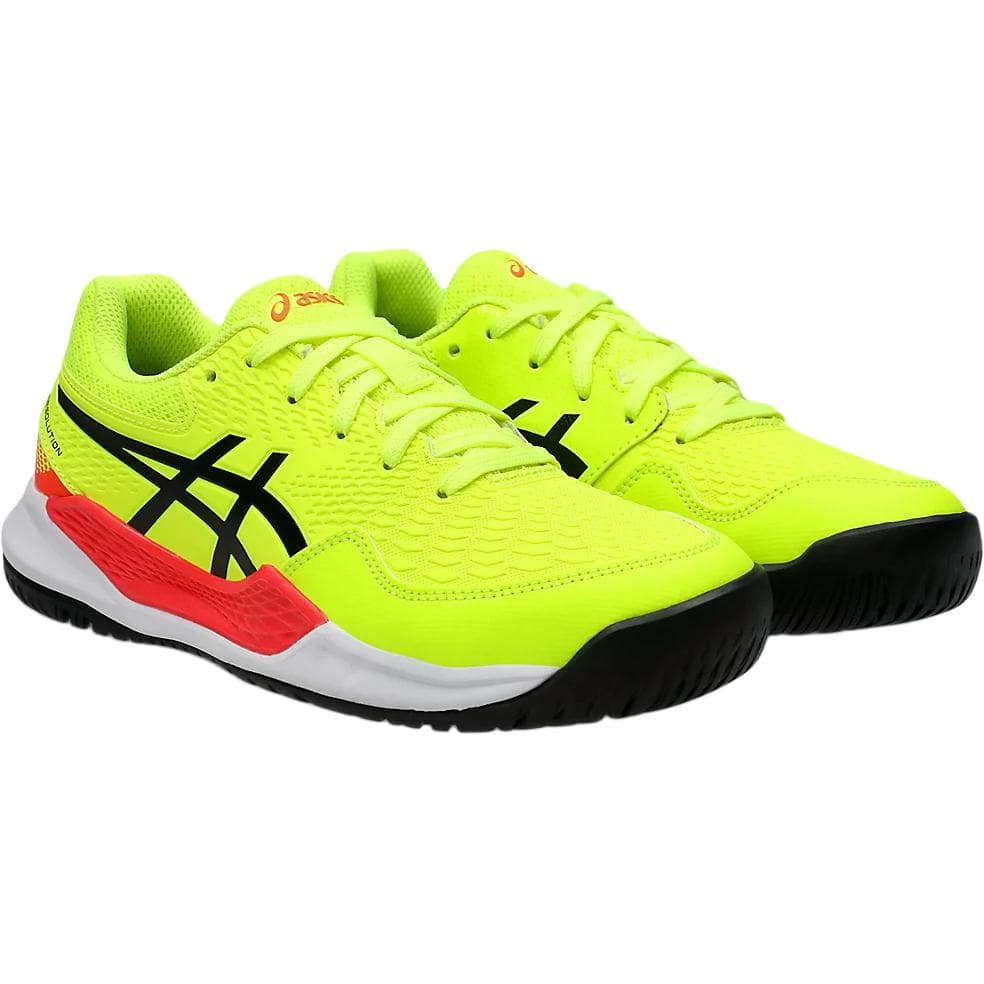 Asics Gel Resolution 9 Низкий Топ Детская Тренировочная Обувь Желтая Черная Малыш - изображение 3