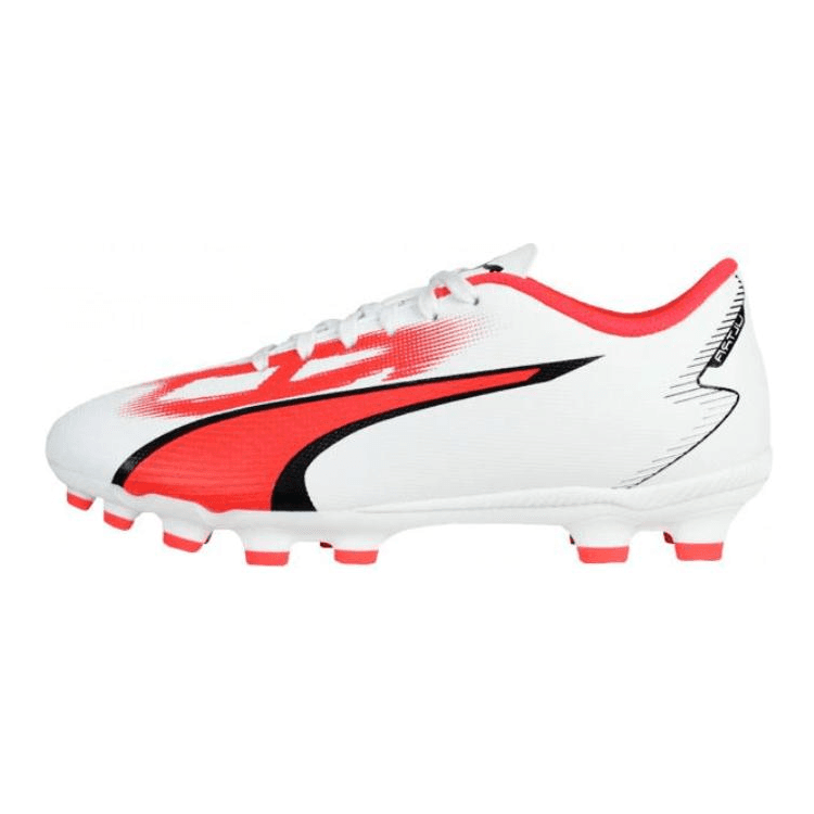 Бутсы PUMA Ultra Play Low Детская футбольная обувь низкий топ белый и желтый для детей - изображение 1