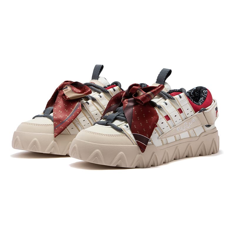 Кроссовки FILA FUSION PISA Low Топ Скейтборд Обувь Women's White Красный - изображение 3