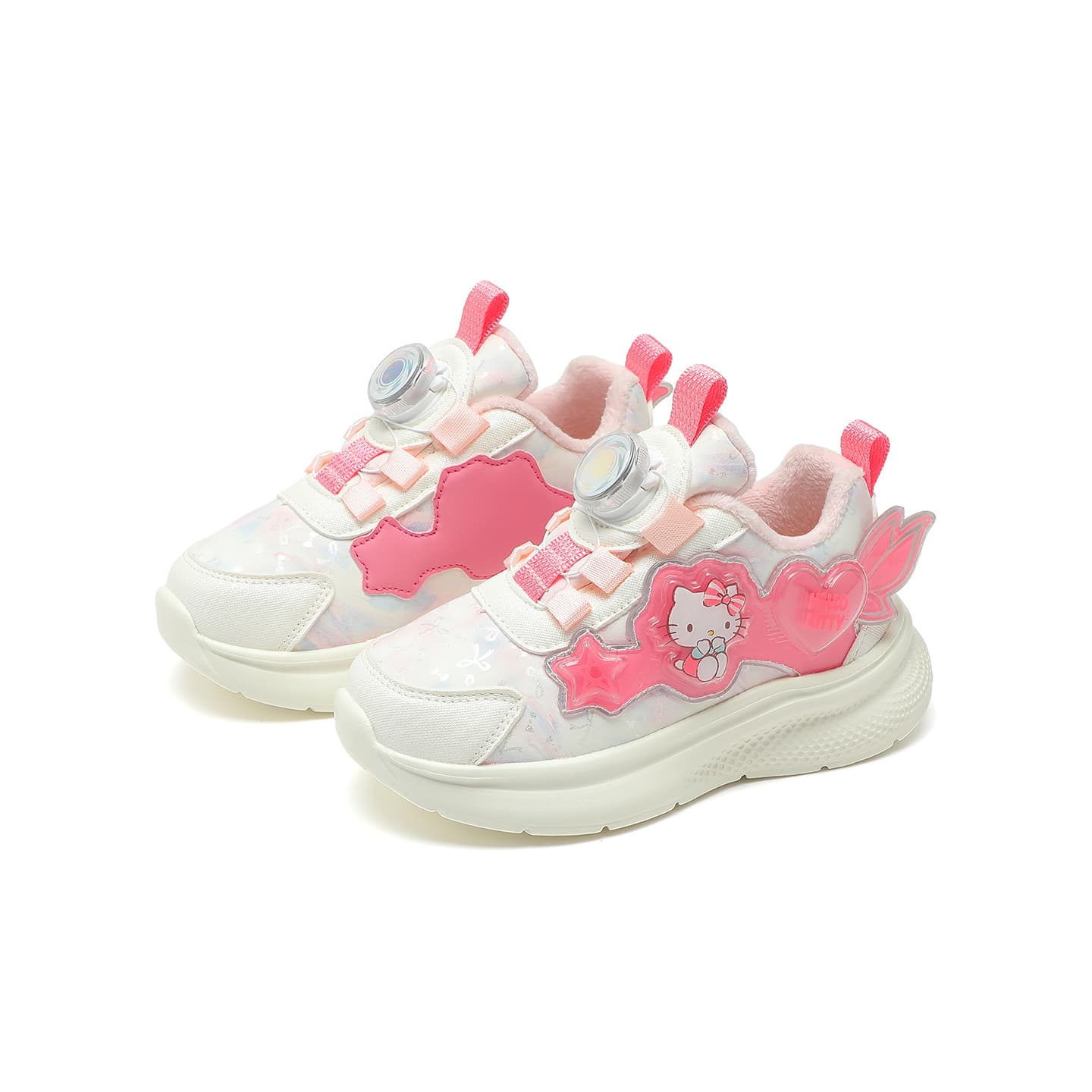Кроссовки Sanrio Hello Kitty Утолщенная флисовая подкладка Милый и симпатичный Удобный Модный Повседневный Мультяшный Мальчики и девочки Амортизация Износостойкий Oтскок Легкий Термозащитный Баланс Лоу-топы Детские беговые кроссовки Подростки - изображение 6