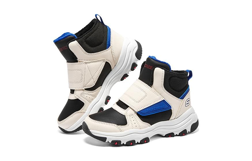 Кроссовки Skechers Abrasion Resistant Abrasion Resistant MID Топ Детские Лайфстайл Обувь Черный Белый Синий Подростки - изображение 3