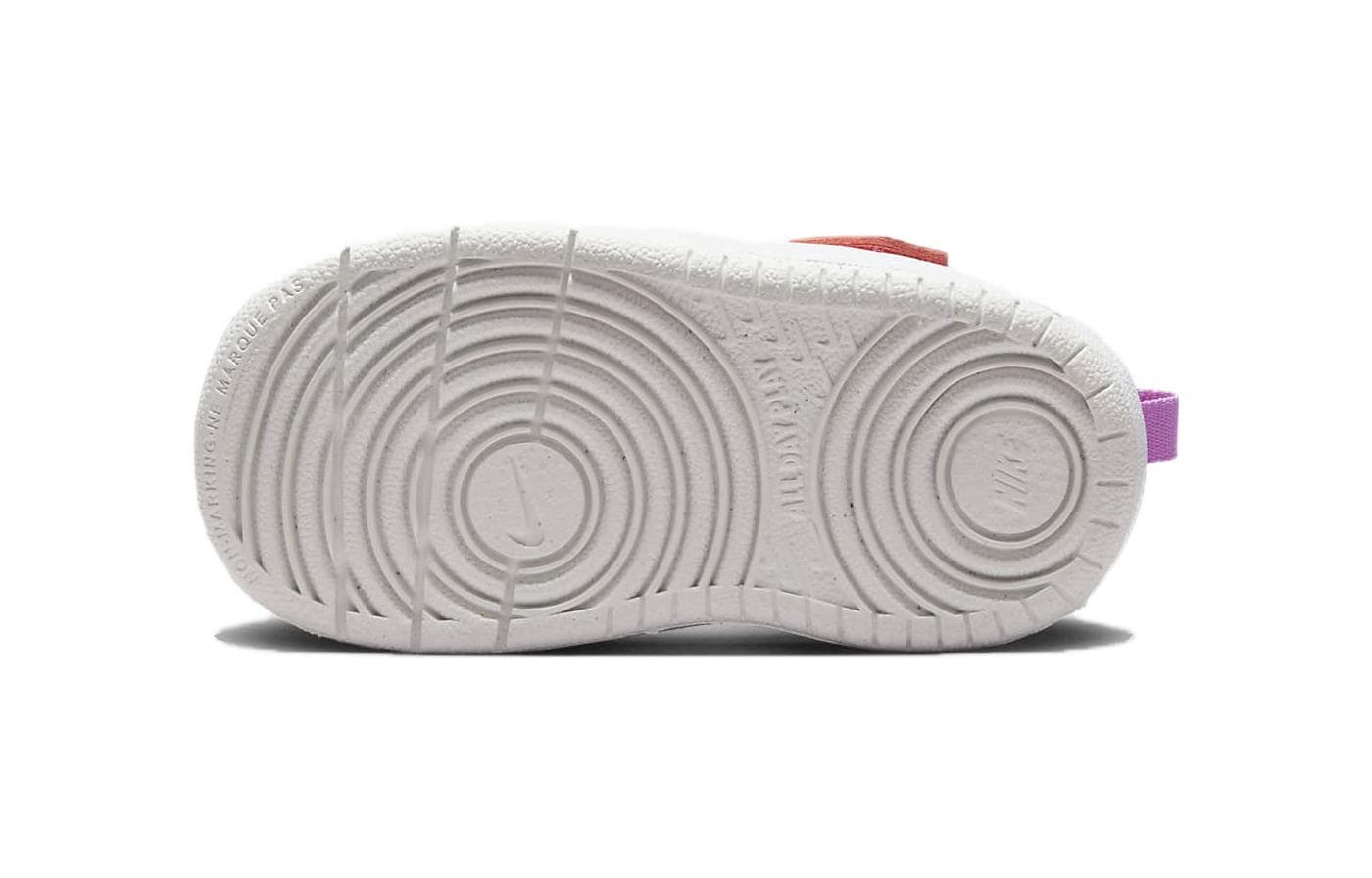 Кроссовки Nike Court Borough Low Recraft Дышащая Низкая Обувь для Малышей Белый Фиолетовый Для Младенцев и Малышей - изображение 6