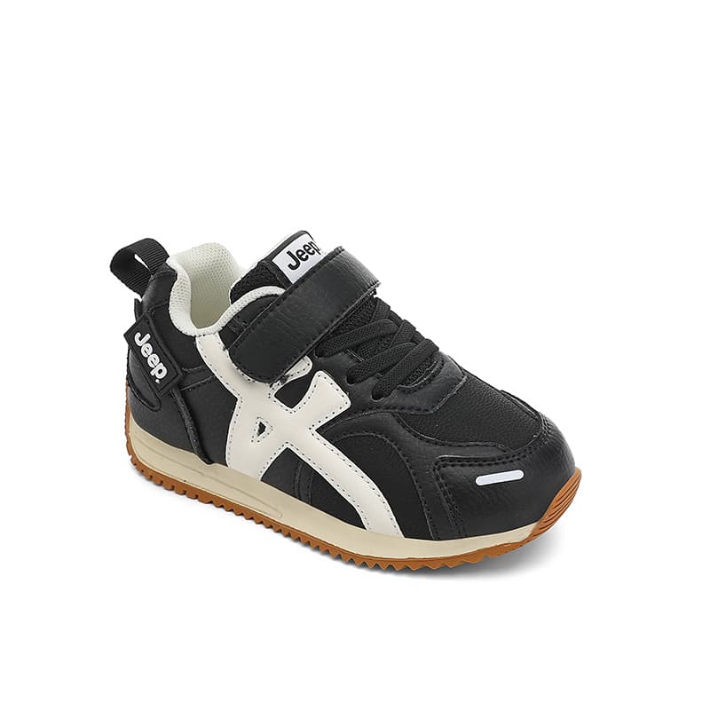 Кроссовки Jeep Black Warrior Running Collection Низкие кеды для детей Lifestyle Звездообразующий черный - изображение 4