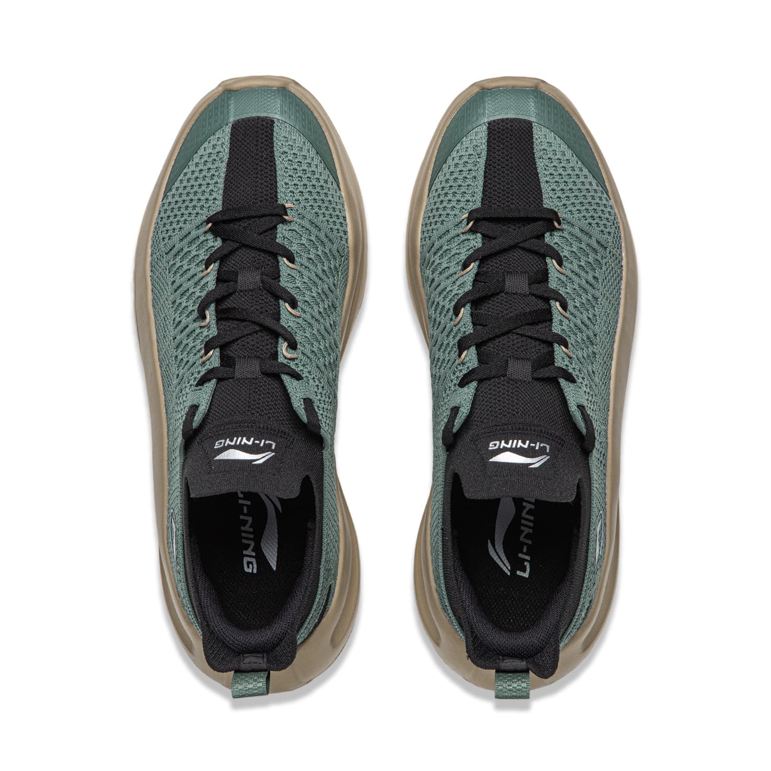 Кроссовки Li-Ning Cloud Slip On Мягкие и упругие, универсальные и модные, с высокой подошвой, амортизирующие, противоскользящие, износостойкие и легкие, лоу-топы, повседневная обувь, мужские, горный зеленый, ночной черный - изображение 4