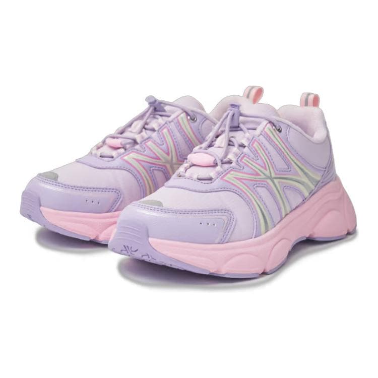 Кроссовки mlb Износостойкий Лоу-топы Kids Lifestyle Shoes Пурпурно-розовый Детский - изображение 3