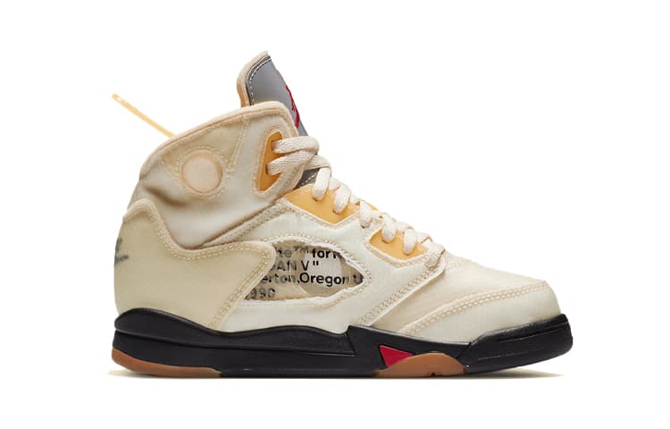 Кроссовки для баскетбола OFF-WHITE x Jordan Air Jordan 5 Sail SP - изображение 4