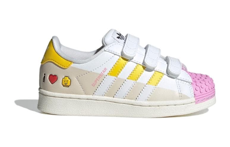 Кроссовки Adidas Originals Superstar кожаная низкая обувь для скейтбординга для детей бежевого цвета для детей в возрасте 3-7 лет - изображение 2