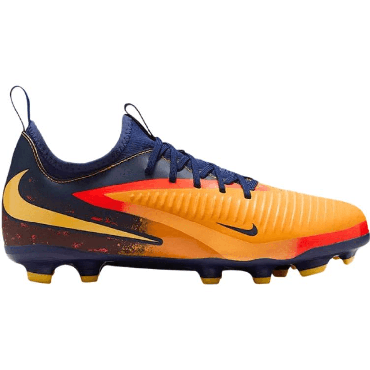 Бутсы NIKE Jr. Phantom 6 Low Топ Детские футбольные бутсы Оранжевый синий Детский - изображение 2