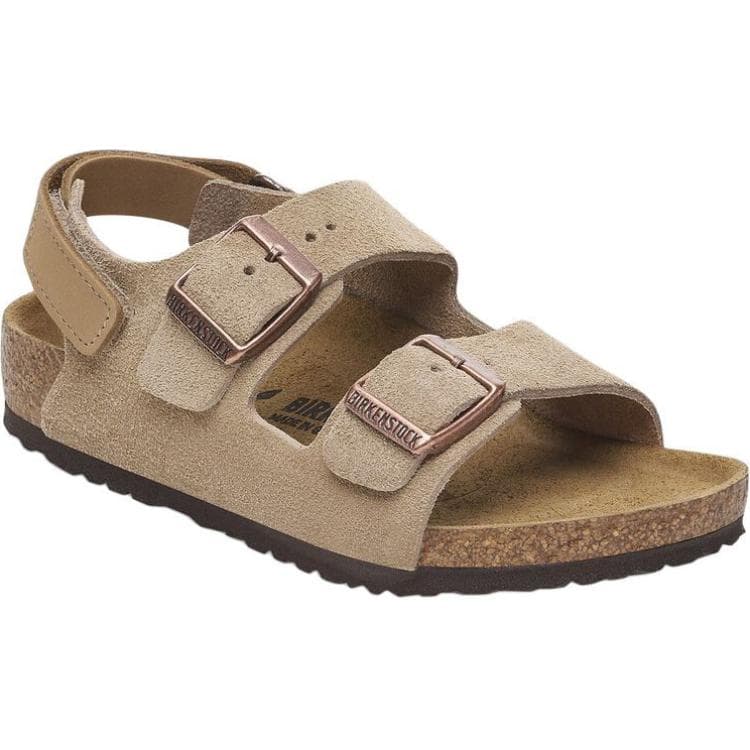 Сандалии Сандалии Birkenstock с противоскользящим и износостойким низким верхом тауповые детские - изображение 3