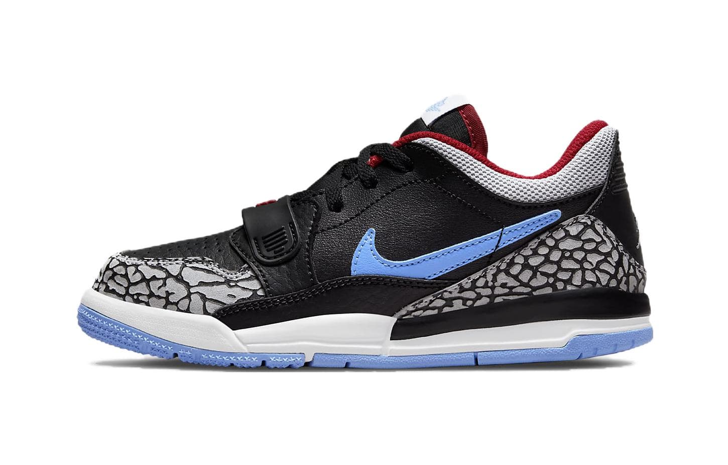 Кроссовки для баскетбола Jordan Legacy 312 Удобные и прочные противоскользящие детские баскетбольные кроссовки низкой высоты черный синий белый для детей от 3 до 7 лет - изображение 1