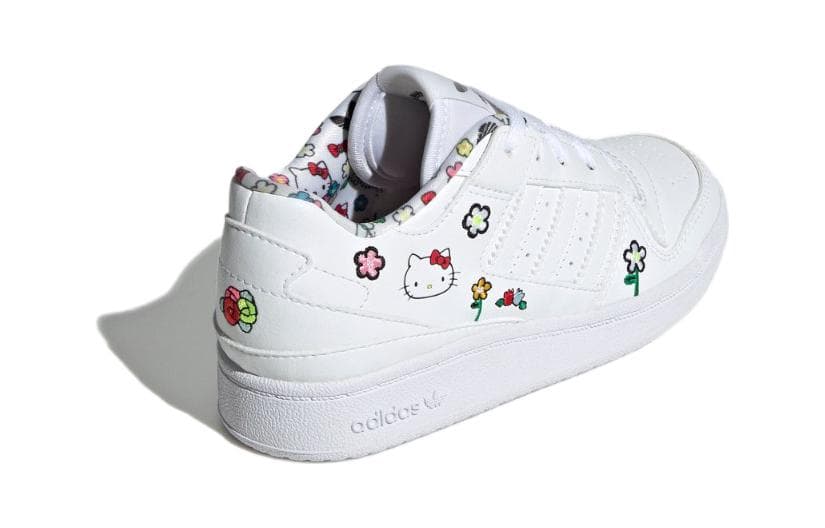 Кроссовки Hello Kitty X adidas originals FORUM Low Топ Скейтборд Кроссовки Белый Детский - изображение 5