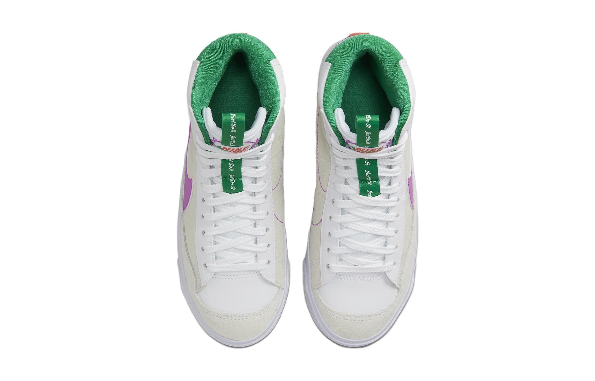 Кроссовки Nike Blazer Slip-Resistant Abrasion-Resistant MID Скейтборд Обувь Белый Фиолетовый Унисекс - изображение 4