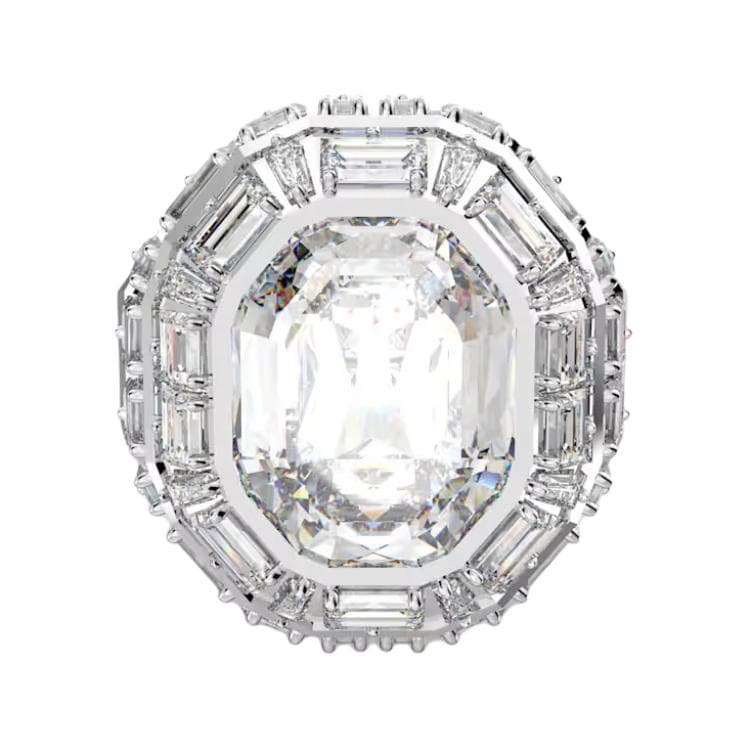 Кольцо Swarovski Кольца с родиевым покрытием унисекс серебряный - изображение 4