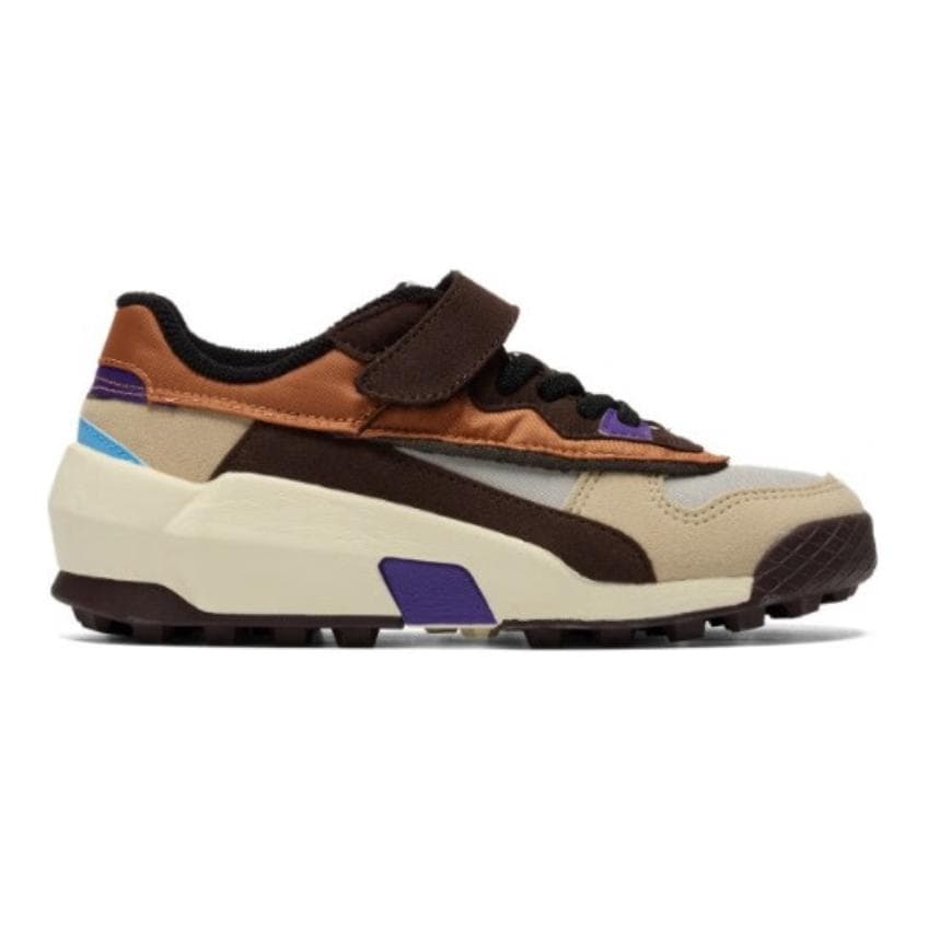 Кроссовки Onitsuka Tiger Admix Runner Low Топ Детская Лифтайл Обувь Серый Коричневый Детский - изображение 2