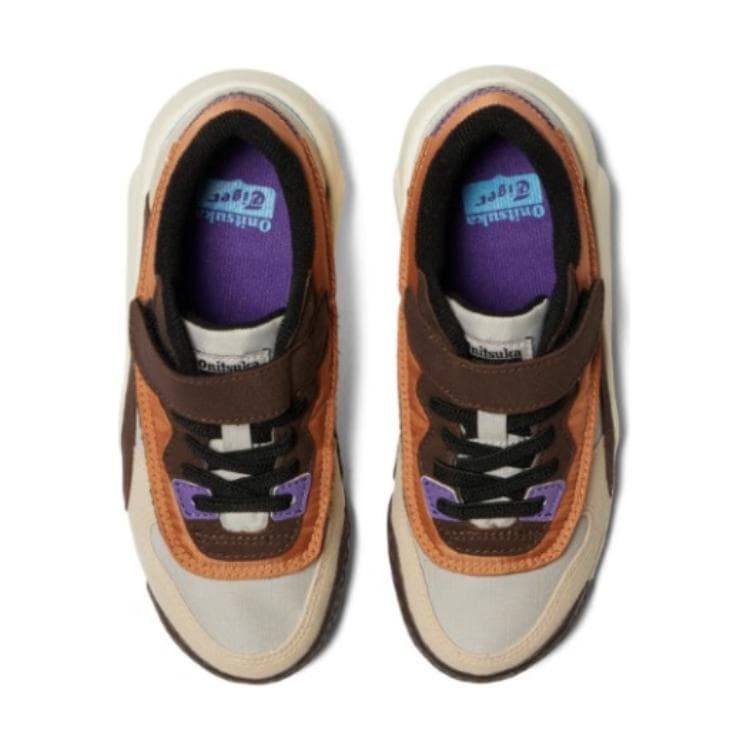 Кроссовки Onitsuka Tiger Admix Runner Low Топ Детская Лифтайл Обувь Серый Коричневый Детский - изображение 4