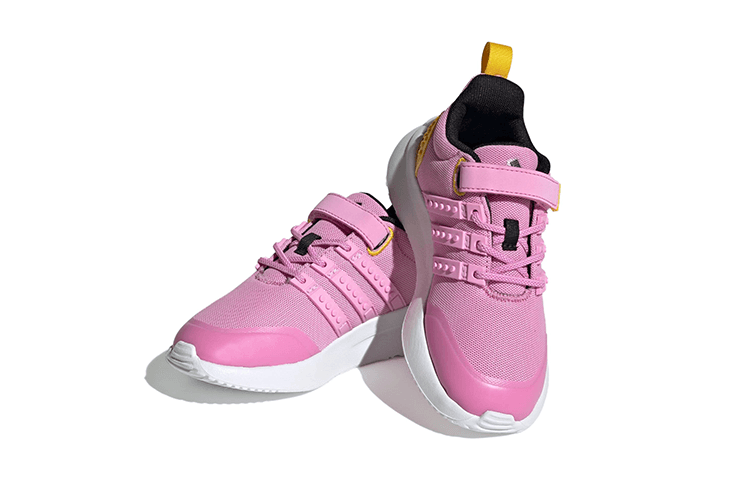 Кроссовки LEGO x Adidas Neo Racer TR21 Сетчатая ткань Устойчивая к истиранию Низкие детские беговые кроссовки Розовый Желтый - изображение 3
