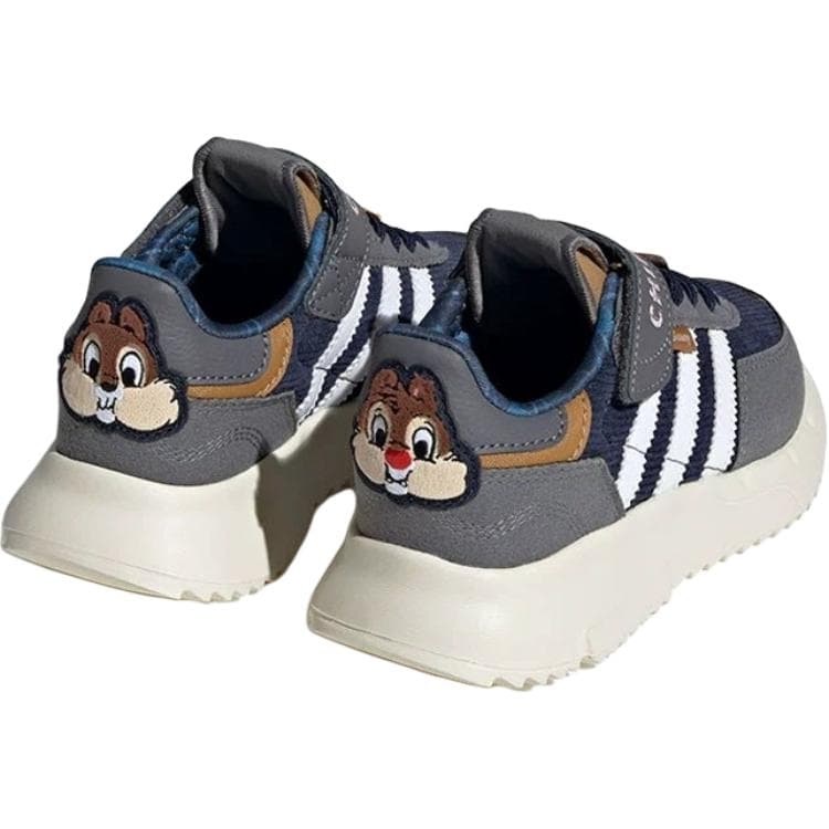 Кроссовки Adidas Originals RETROPY Противоскользящий Устойчивый к истиранию Низкий Топ Детские Лифт Кроссовки Серый - изображение 3