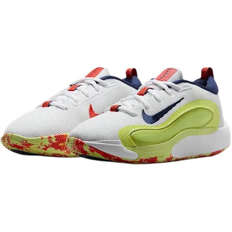 Кроссовки для баскетбола Nike ISOFLY Мягкий и Комфортный Низкий Топ Детская Баскетбольная Обувь Белый Зеленый Малыш - изображение 3