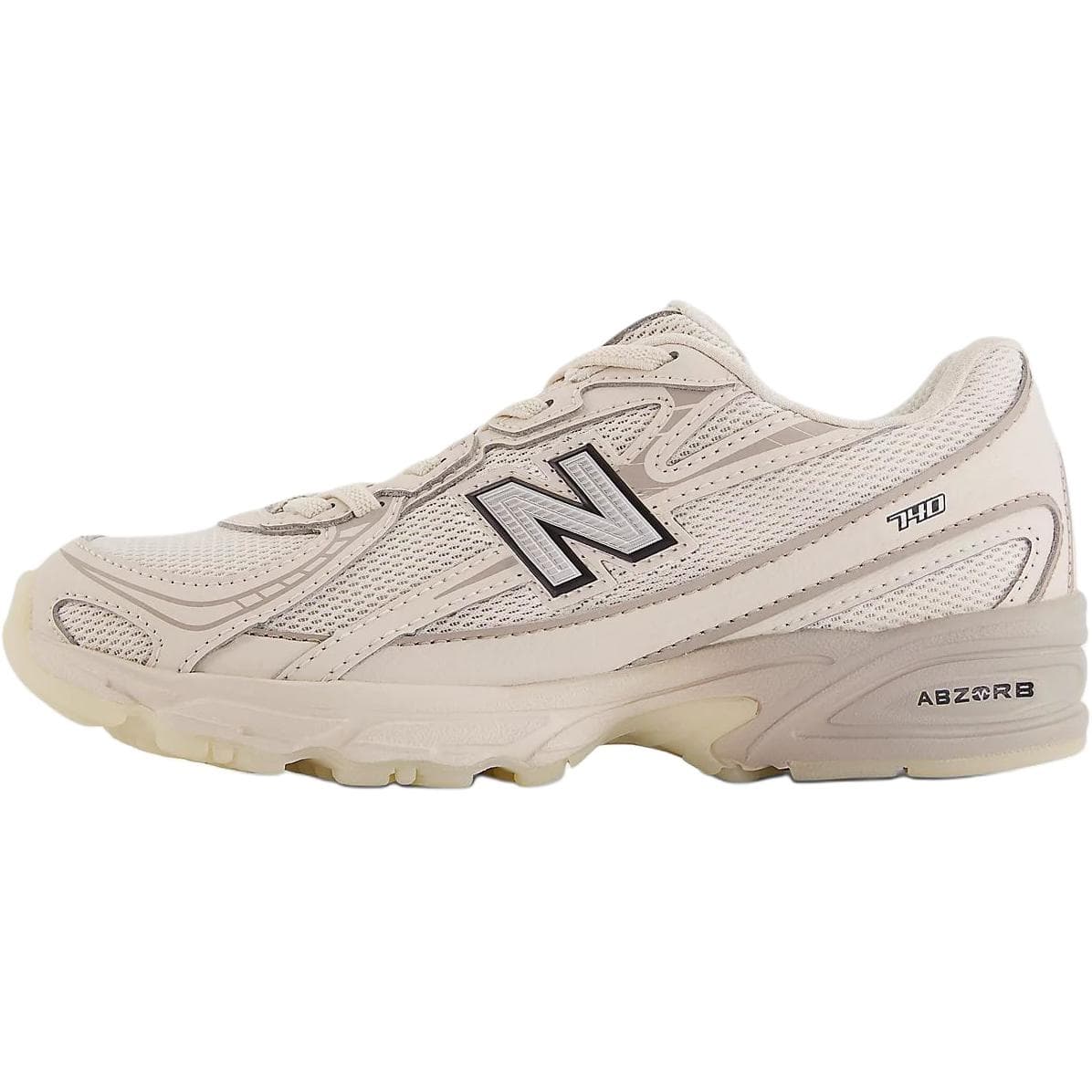 Кроссовки New Balance NB 740 Устойчивые к истиранию Амортизирующие Низкие Детские Лайфстайл Кроссовки Светлый Бежевый Детский - изображение 1