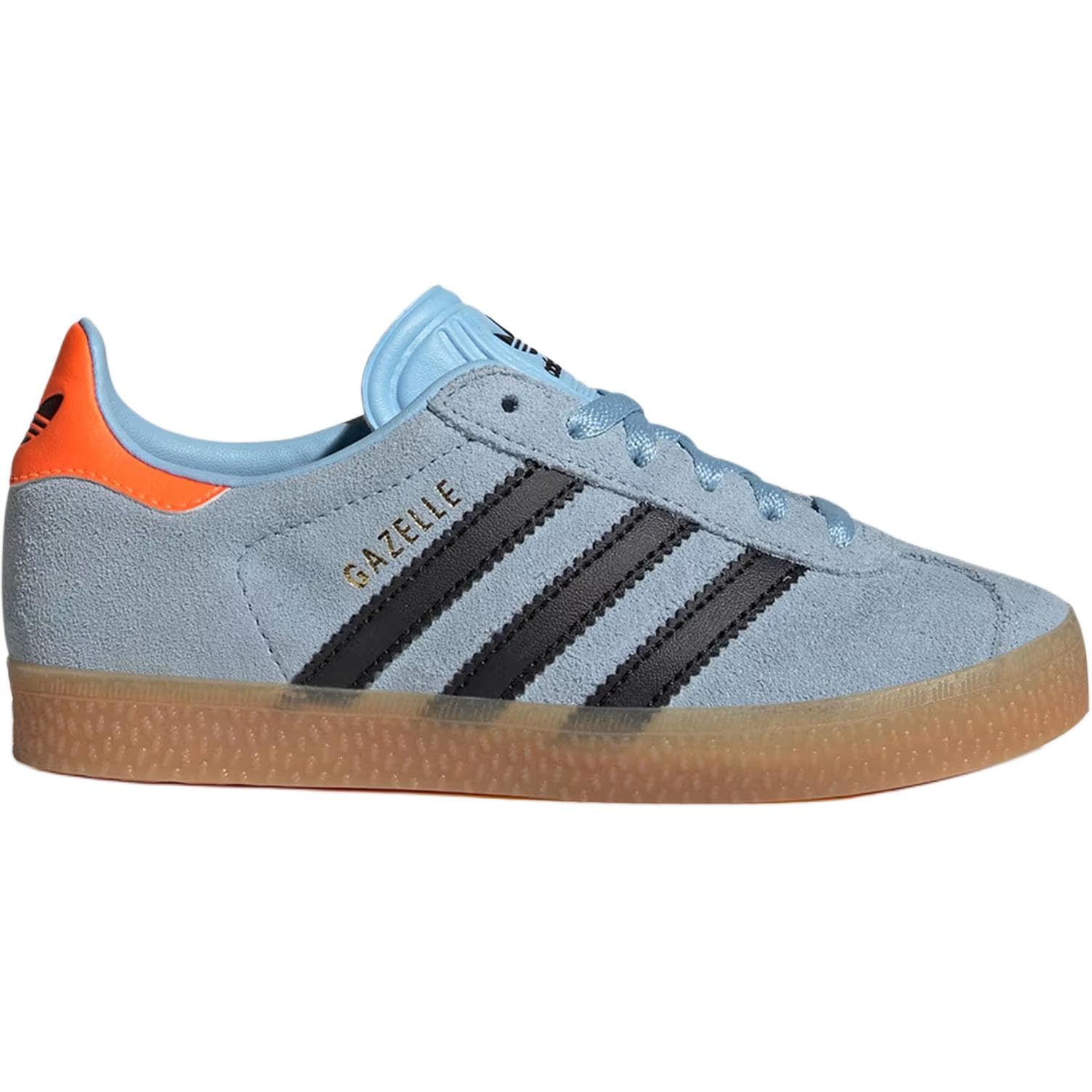 Кроссовки Adidas Originals Gazelle Замша Устойчивая к истиранию Низкий верх Детская обувь для скейтбординга Синяя Детская - изображение 2