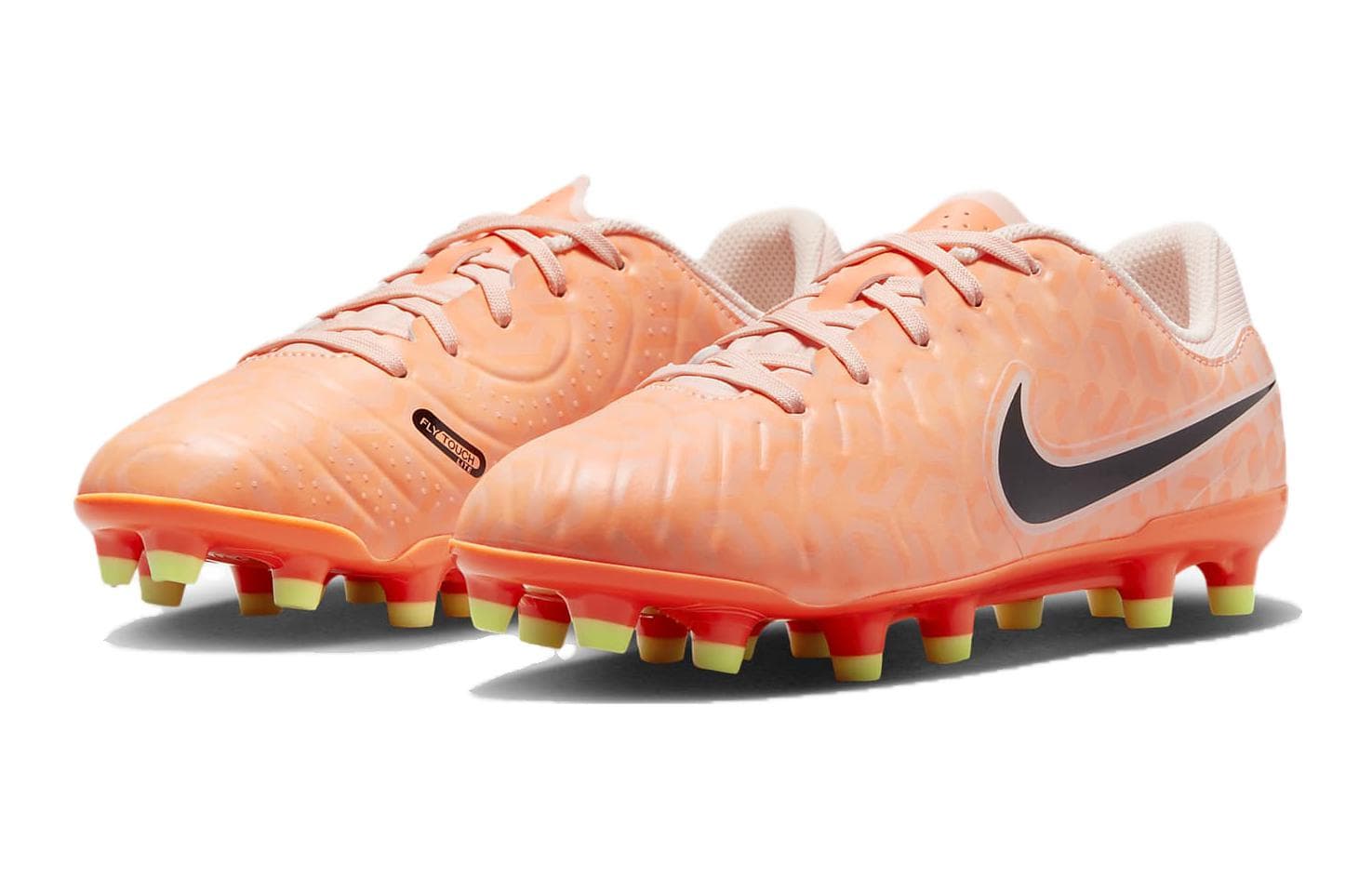 Бутсы Nike Tiempo Legend 10 Устойчивые к истиранию Низкие Футбольные бутсы Апельсин для Детей - изображение 3