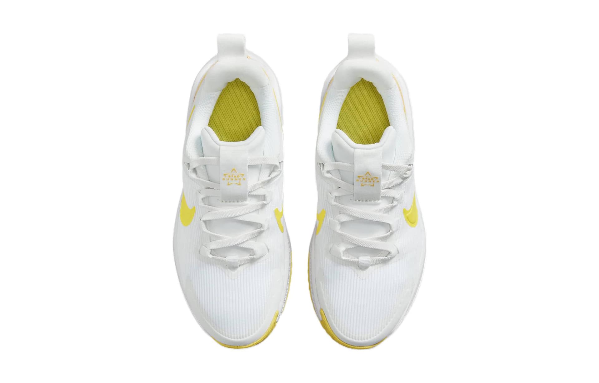 Кроссовки Nike Star Runner 4 Устойчивый к истиранию Дышащий Низкий Верх Детская Беговая Обувь Белый Желтый Детский - изображение 4